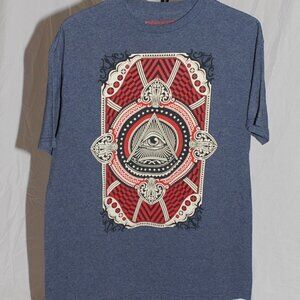 Tony Hawk Illuminati Mens Large Blue Shirt Excellent Condition!!  graphic tee